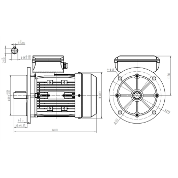 Silnik elektryczny jednofazowy 2,2kW 1400 obr/min. 100B5